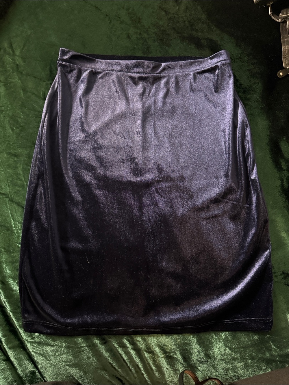 Fashion Nova Midnight Velvet Pencil Skirt